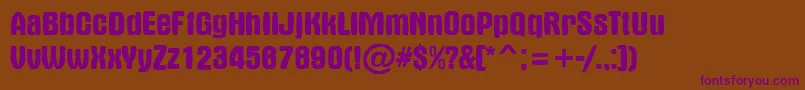 AAlternasw-Schriftart – Violette Schriften auf braunem Hintergrund