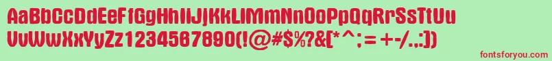 AAlternasw Font – Red Fonts on Green Background