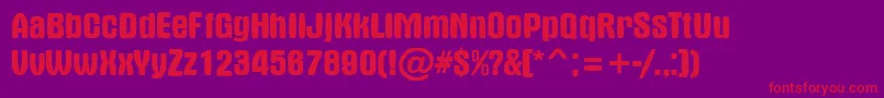 Czcionka AAlternasw – czerwone czcionki na fioletowym tle
