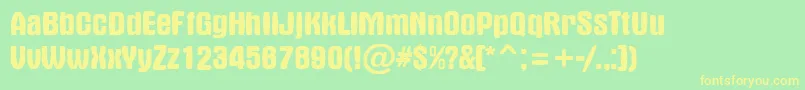 AAlternasw Font – Yellow Fonts on Green Background