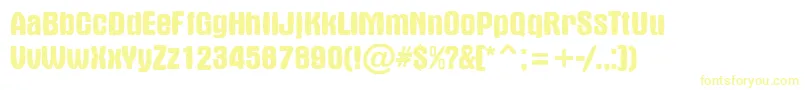 Czcionka AAlternasw – żółte czcionki na białym tle