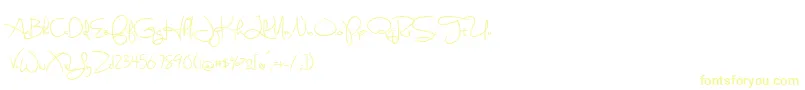 BmdSweetlyBrokenSemibold-Schriftart – Gelbe Schriften