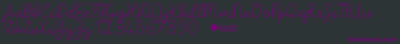 PaperbowDemo Font – Purple Fonts on Black Background