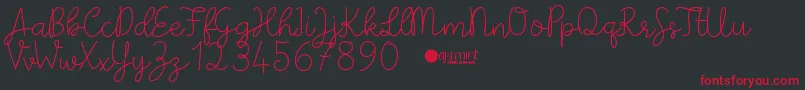 PaperbowDemo Font – Red Fonts on Black Background