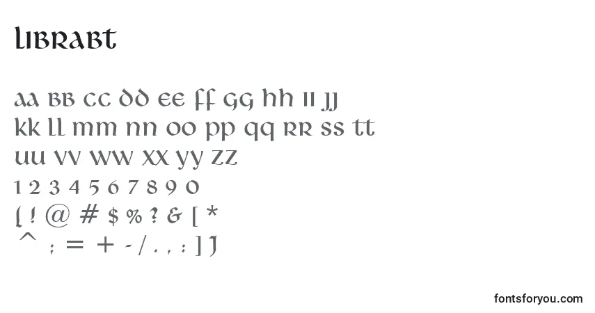 Schriftart LibraBt – Alphabet, Zahlen, spezielle Symbole