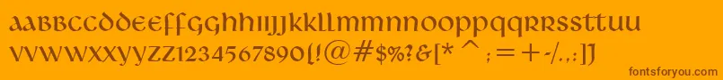 fuente LibraBt – Fuentes Marrones Sobre Fondo Naranja