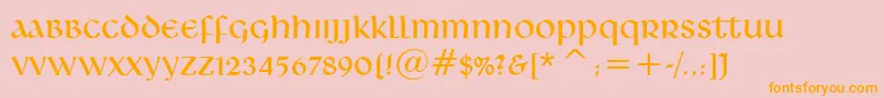 LibraBt Font – Orange Fonts on Pink Background