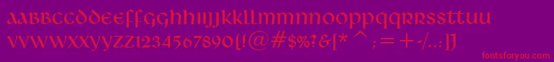 LibraBt Font – Red Fonts on Purple Background