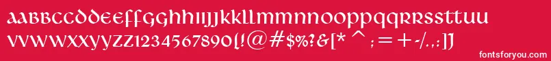 LibraBt Font – White Fonts on Red Background