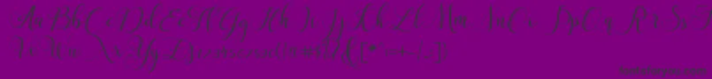 ClaudiaScript-Schriftart – Schwarze Schriften auf violettem Hintergrund