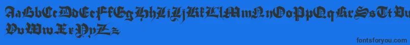 StuttgartGothicDemo Font – Black Fonts on Blue Background