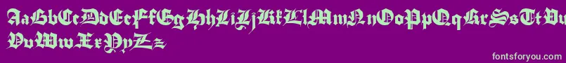 StuttgartGothicDemo Font – Green Fonts on Purple Background