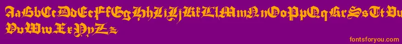 StuttgartGothicDemo Font – Orange Fonts on Purple Background