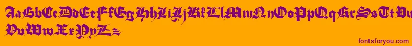 StuttgartGothicDemo-Schriftart – Violette Schriften auf orangefarbenem Hintergrund