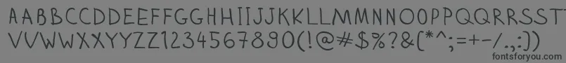 Шрифт Zhizn – чёрные шрифты на сером фоне