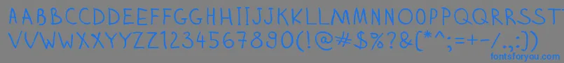 フォントZhizn – 灰色の背景に青い文字