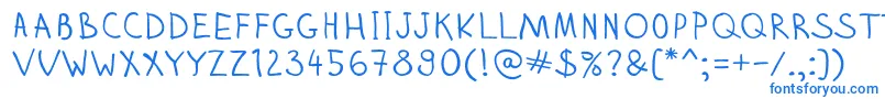 Шрифт Zhizn – синие шрифты