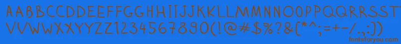Zhizn Font – Brown Fonts on Blue Background