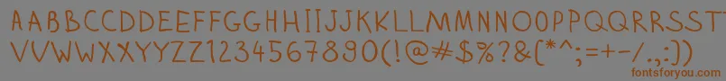 Шрифт Zhizn – коричневые шрифты на сером фоне