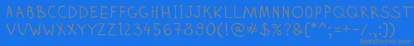 Zhizn-fontti – harmaat kirjasimet sinisellä taustalla