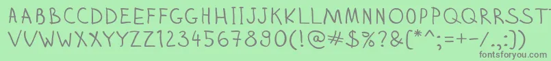 Шрифт Zhizn – серые шрифты на зелёном фоне