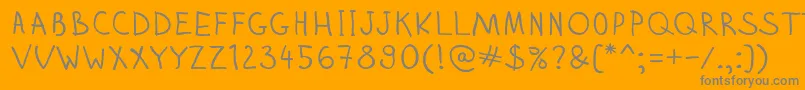 フォントZhizn – オレンジの背景に灰色の文字