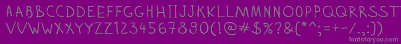 フォントZhizn – 紫の背景に灰色の文字
