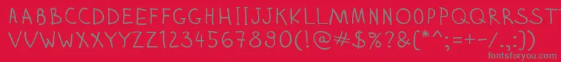 Zhizn-Schriftart – Graue Schriften auf rotem Hintergrund