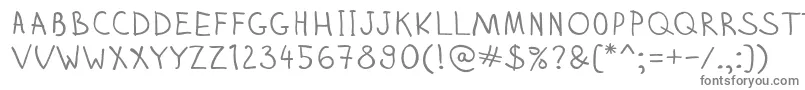 Zhizn-fontti – harmaat kirjasimet valkoisella taustalla