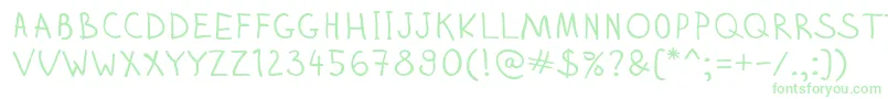 Шрифт Zhizn – зелёные шрифты на белом фоне