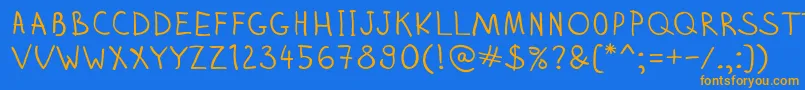 Шрифт Zhizn – оранжевые шрифты на синем фоне
