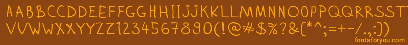 Zhizn Font – Orange Fonts on Brown Background