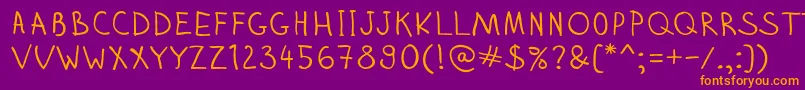 Zhizn Font – Orange Fonts on Purple Background