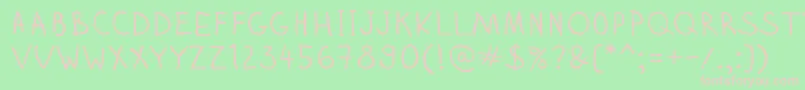 Шрифт Zhizn – розовые шрифты на зелёном фоне
