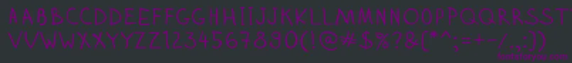 Шрифт Zhizn – фиолетовые шрифты на чёрном фоне