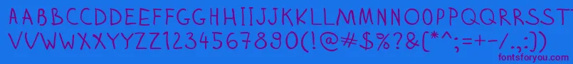 Zhizn Font – Purple Fonts on Blue Background