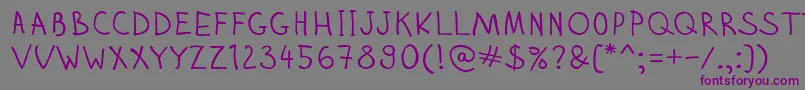 Zhizn Font – Purple Fonts on Gray Background