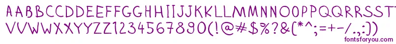 Шрифт Zhizn – фиолетовые шрифты на белом фоне