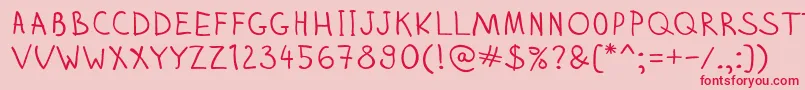Шрифт Zhizn – красные шрифты на розовом фоне