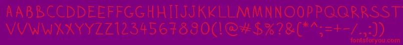 Шрифт Zhizn – красные шрифты на фиолетовом фоне