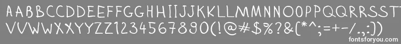 Шрифт Zhizn – белые шрифты на сером фоне