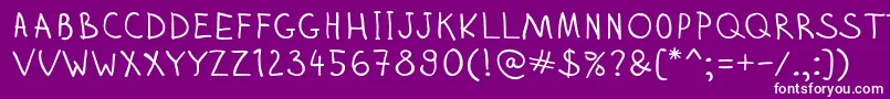 フォントZhizn – 紫の背景に白い文字