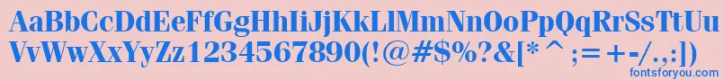 FeniceBoldBt Font – Blue Fonts on Pink Background