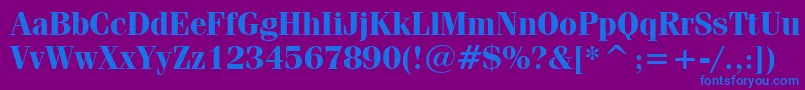 FeniceBoldBt Font – Blue Fonts on Purple Background