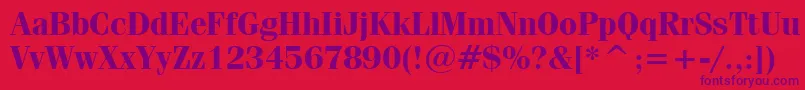 FeniceBoldBt Font – Purple Fonts on Red Background