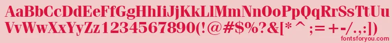 FeniceBoldBt Font – Red Fonts on Pink Background