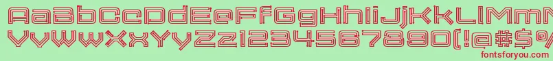 Membra Font – Red Fonts on Green Background