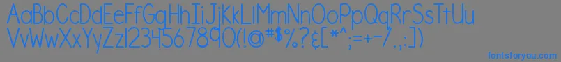 DjbNumber2Pencil Font – Blue Fonts on Gray Background