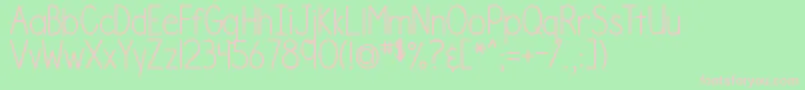 DjbNumber2Pencil Font – Pink Fonts on Green Background