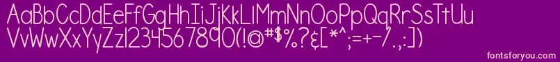 DjbNumber2Pencil Font – Pink Fonts on Purple Background